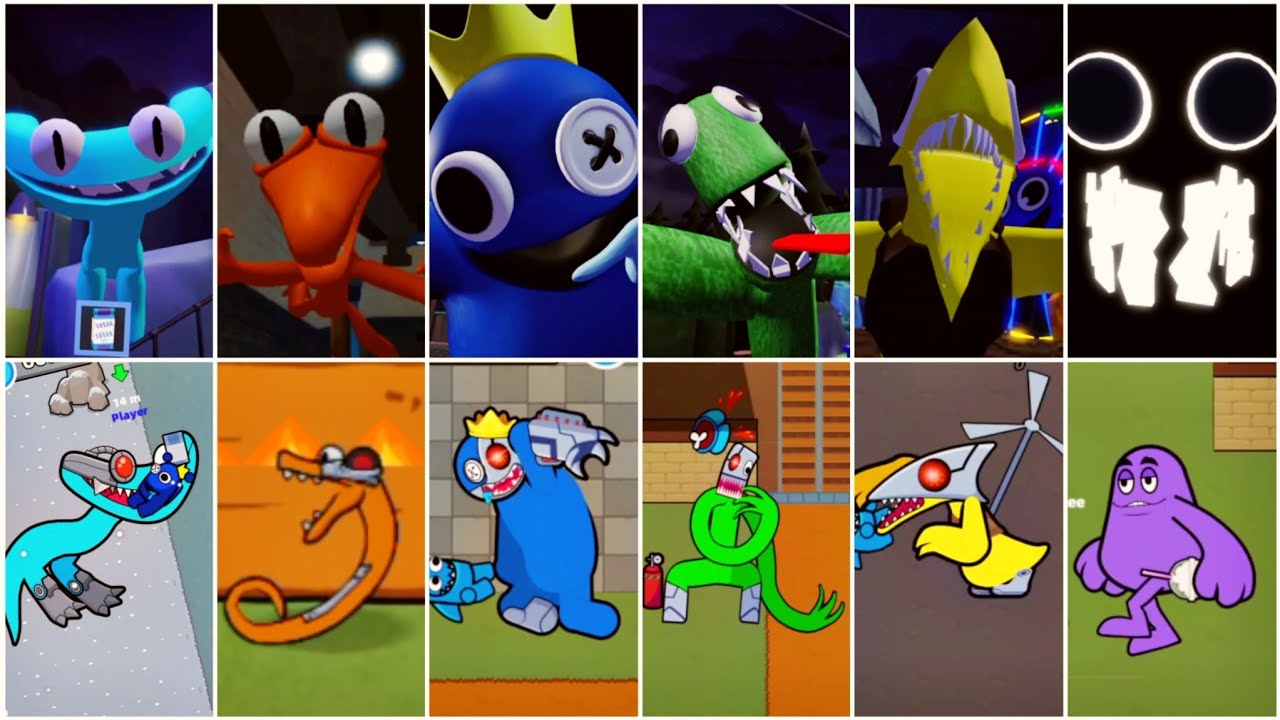 Rainbow Friends: Real Monsters vs Milkshake Monsters (Full Jumpscares)