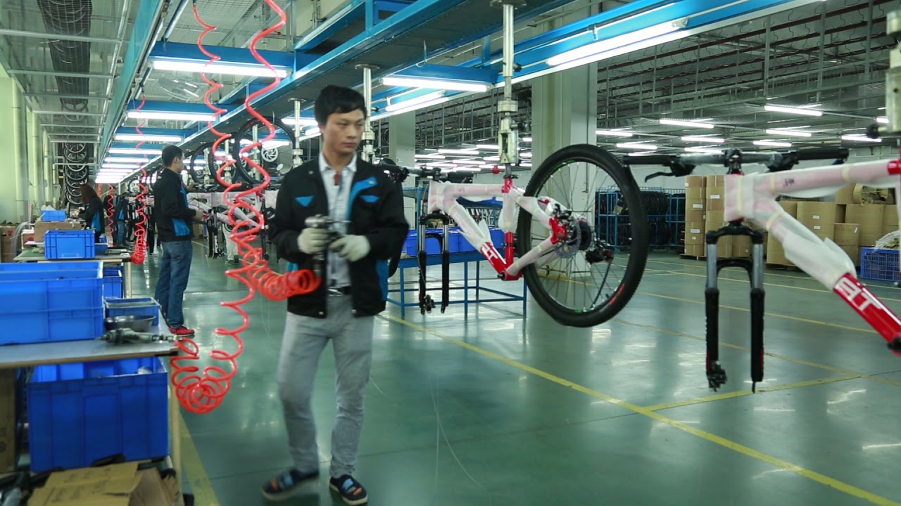 Quick tour of  bicycle manufacturing process in factory | Bike Assembly Line