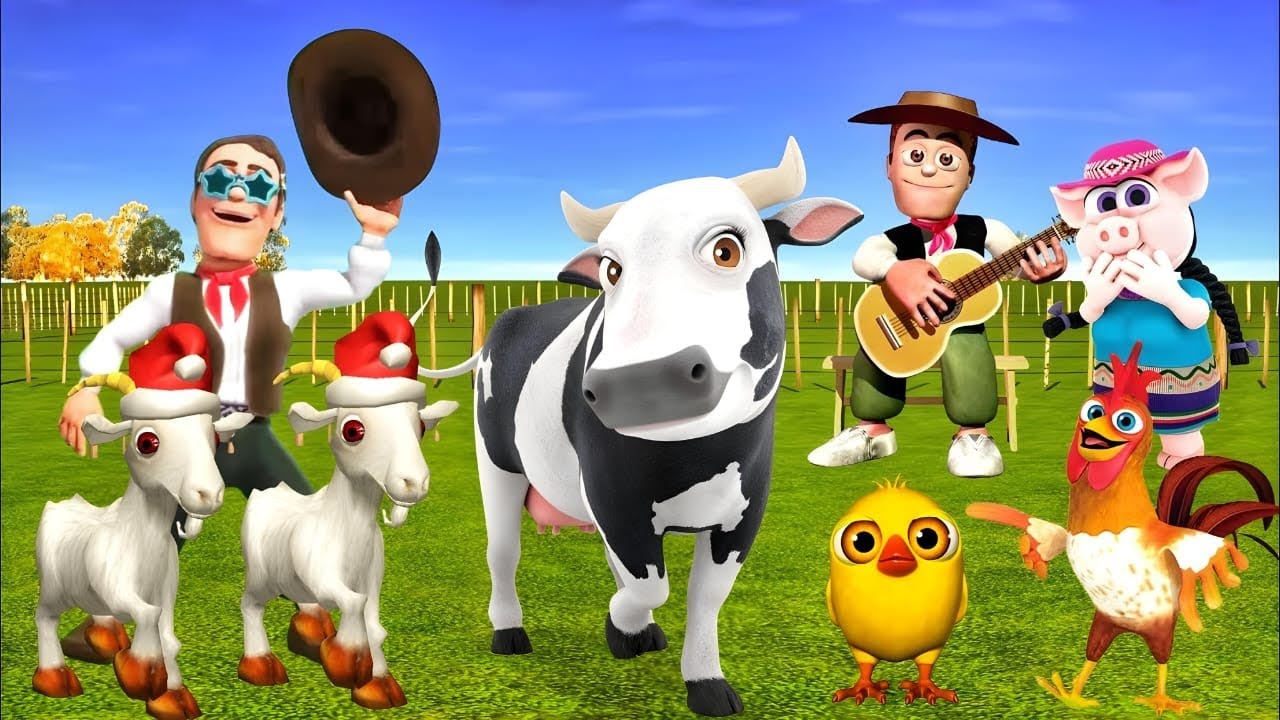 El Pollito pío 3d - el Toro y el Tractor de la Granja Part