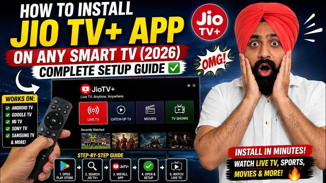 🔥 How to Install Jio TV+ App on Any Smart TV (2026) | Complete Setup Guide ✅
