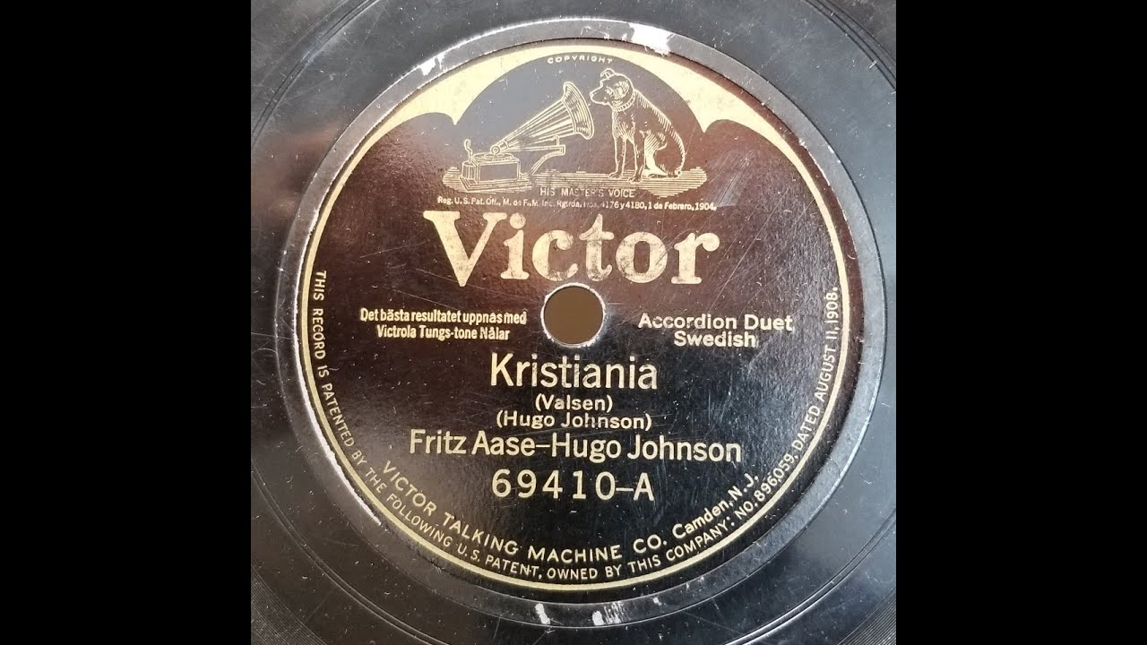 Norsk Trekkspillduett /Svenskt Dragspelsduett (accordion duet): Aase & Johnson / Kristiania / 1917