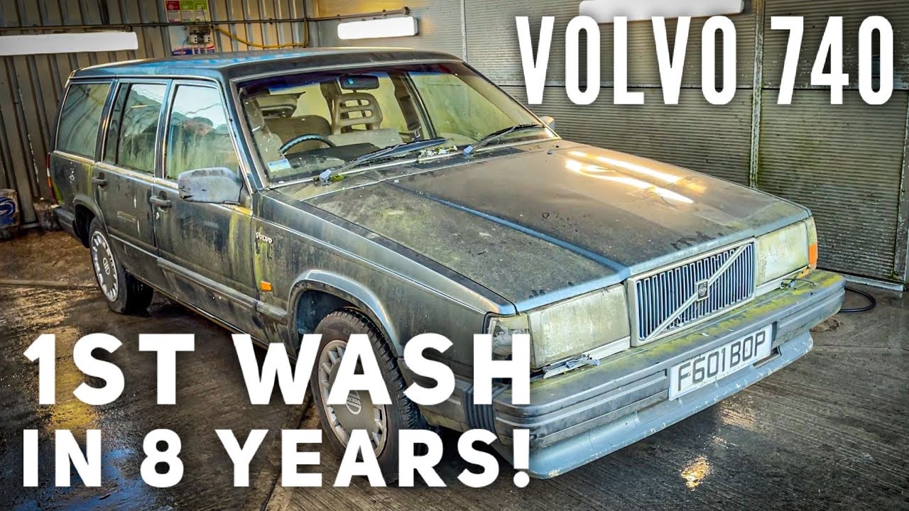 Volvo 740 rescue project part 1 - First wash after 8 years!