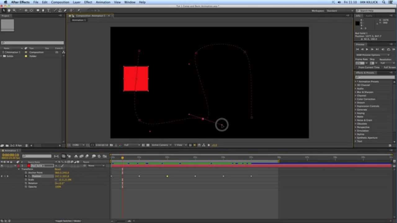 Keyframe Interpolation in After Effects