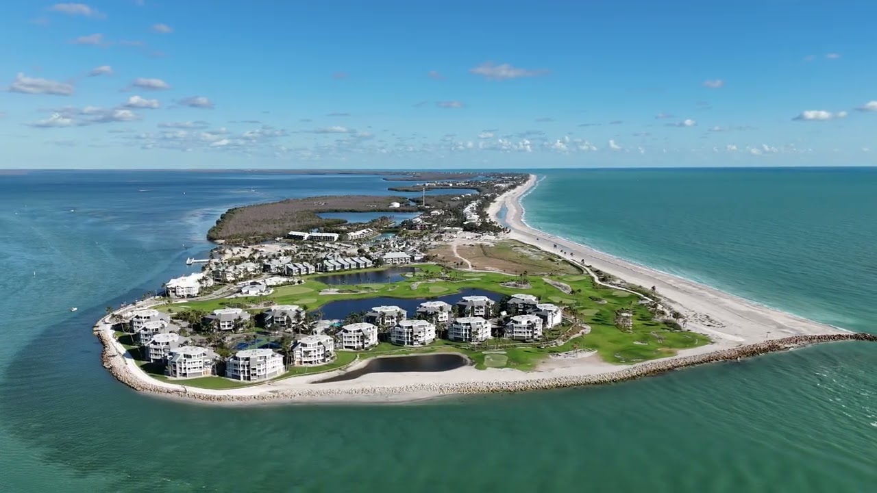 Aerial view of South Seas Resort on Captiva Island, Florida