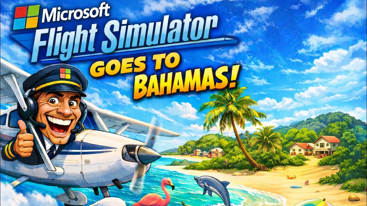 Microsoft flight simulator heading to the Bahamas