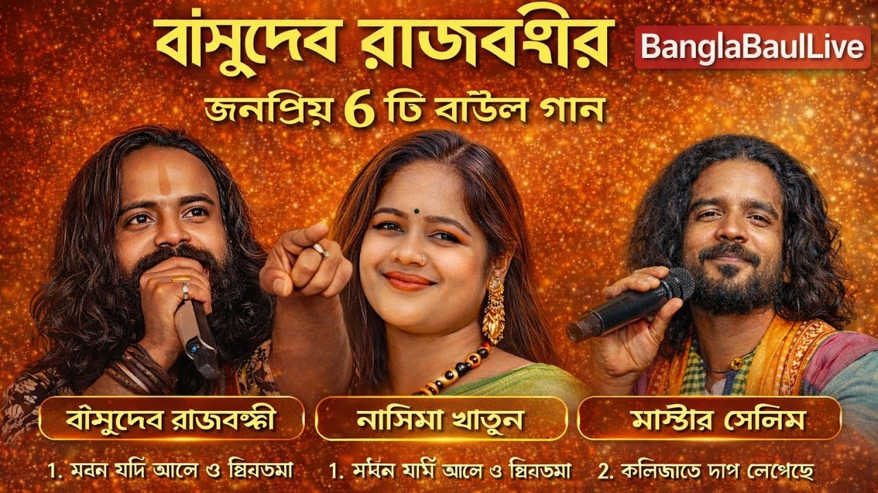 বাসুদেব রাজবংশী | নাসিমা খাতুন | মাস্টার সেলিম | জনপ্রিয় ৬ টি বাউল গান | BanglaBaulLive