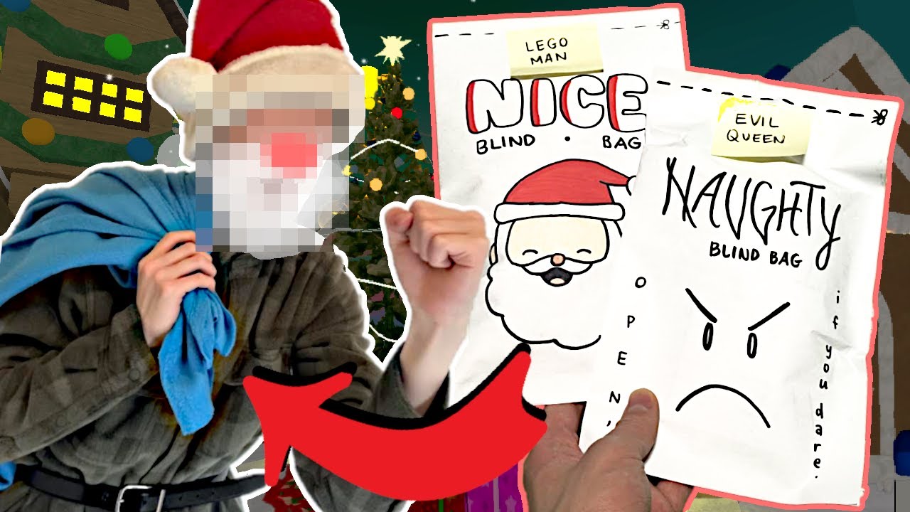 HELPING SANTA deliver NAUGHTY and NICE BLIND BAGS | Christmas paper diy