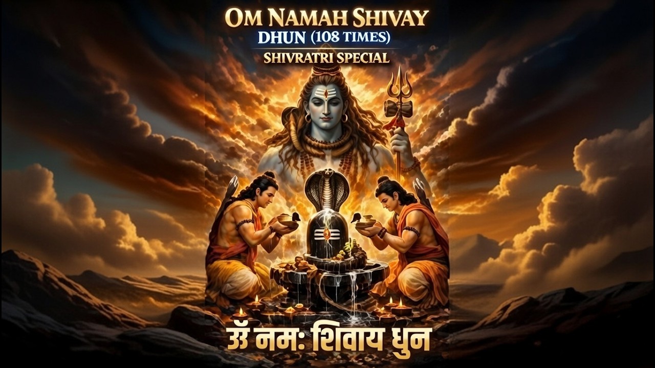 Om Namah Shivay 108 Times Non-Stop ||| Shivratri 2026 Powerful Chant 🔥|| ॐ नमः शिवाय धुन (108 बार)