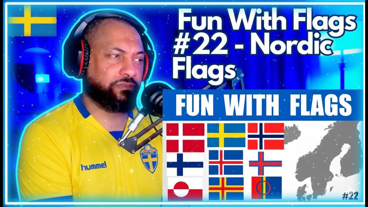 AMERICAN REACTS TO | Fun With Flags #22 - Nordic Flags