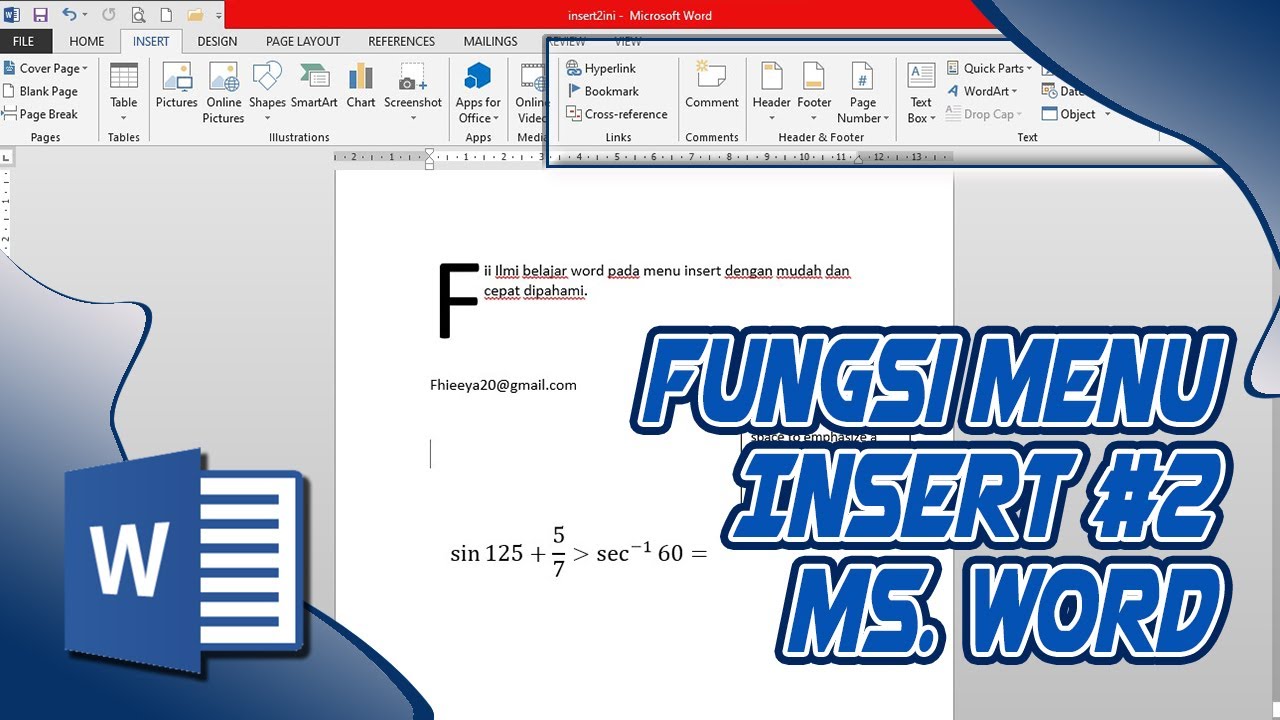 Fungsi Menu Insert Pada Ms. Word #2