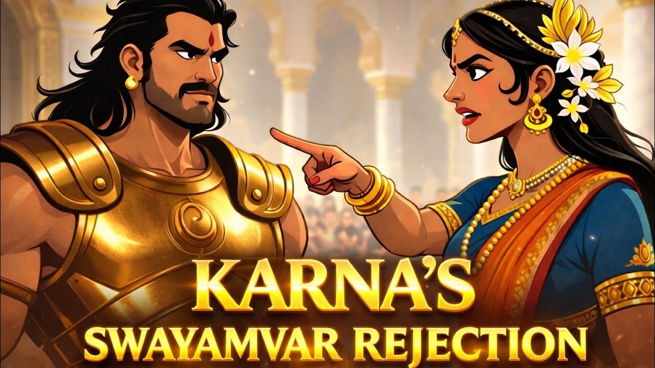 KARNA'S SWAYAMWARA REJECTION | EP 4 Mythology story for kids | Insult that changed Mahabharata 