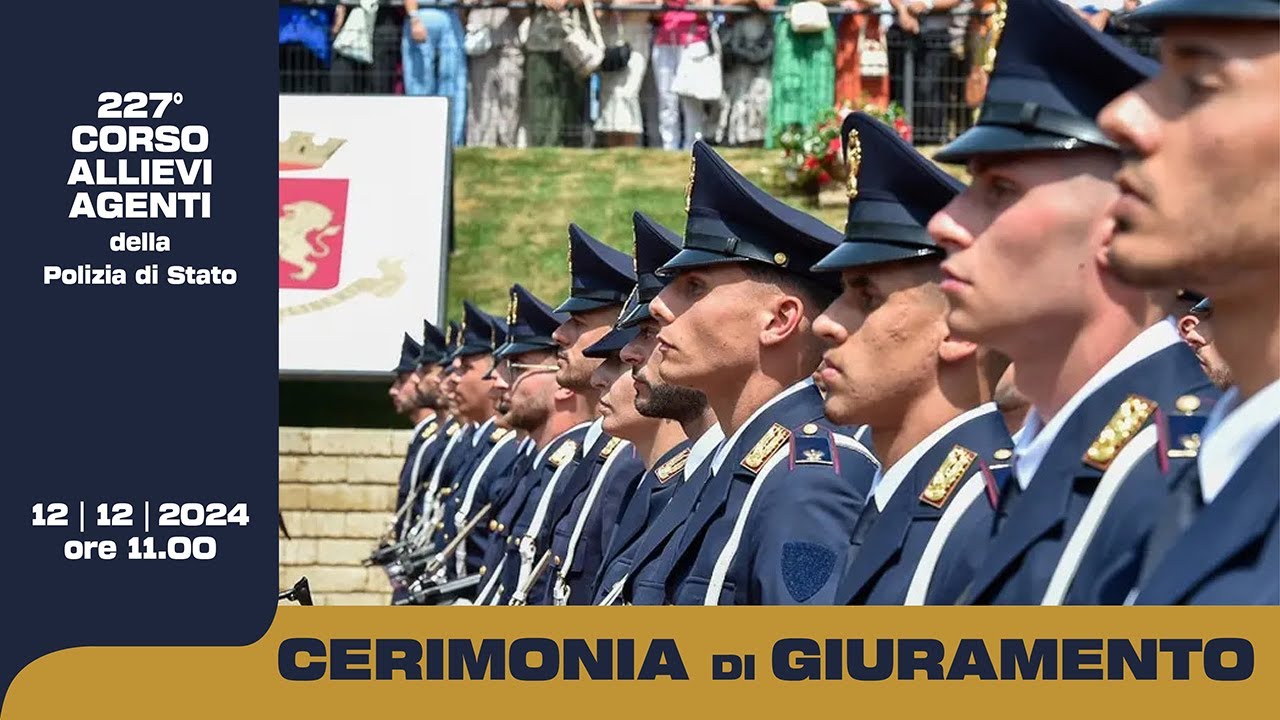 Giuramento 227° corso allievi agenti della Polizia di Stato