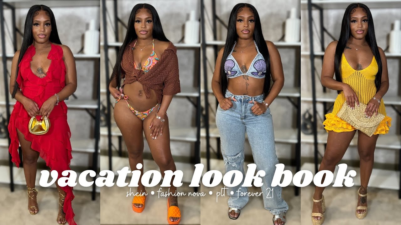 VACATION LOOK BOOK 👙🌴🌸: CUTE OUTFITS, BATHING SUITS, COVERUPS & SHOES (SHEIN, FN, PLT, F21 & MORE)