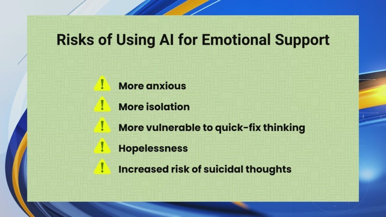 Risks of using AI for emotional support