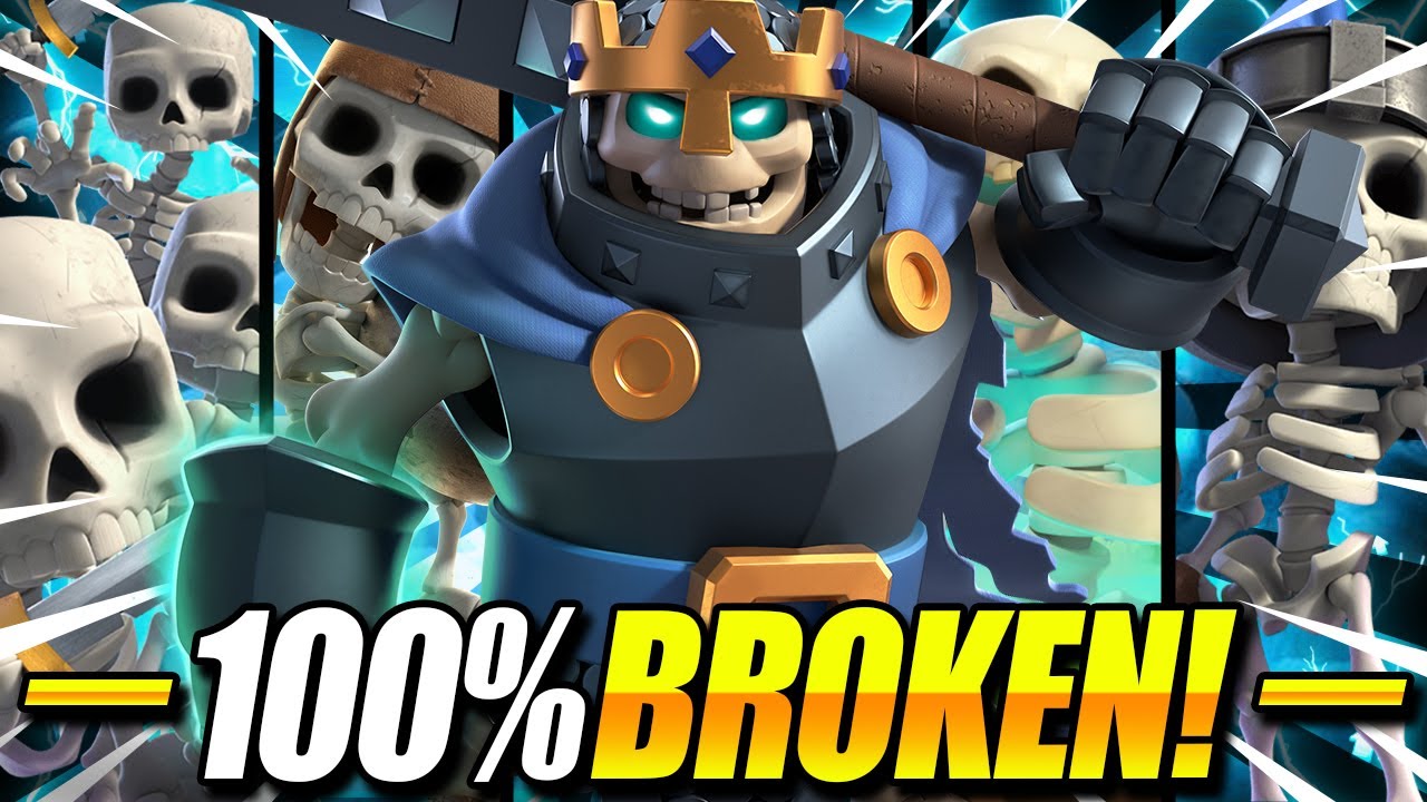 INFINITE SWARM!! NEW *ALL* SKELETON DECK DOMINATES IN CLASH ROYALE!! Skeleton King Deck Clash Royale
