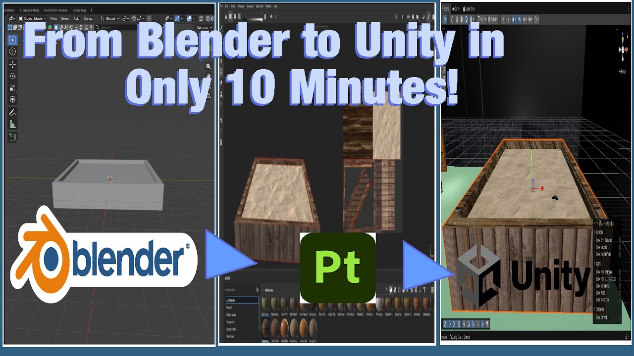How to Create Game Assets for Unity Simplified (From Blender to Substance Painter to Unity)