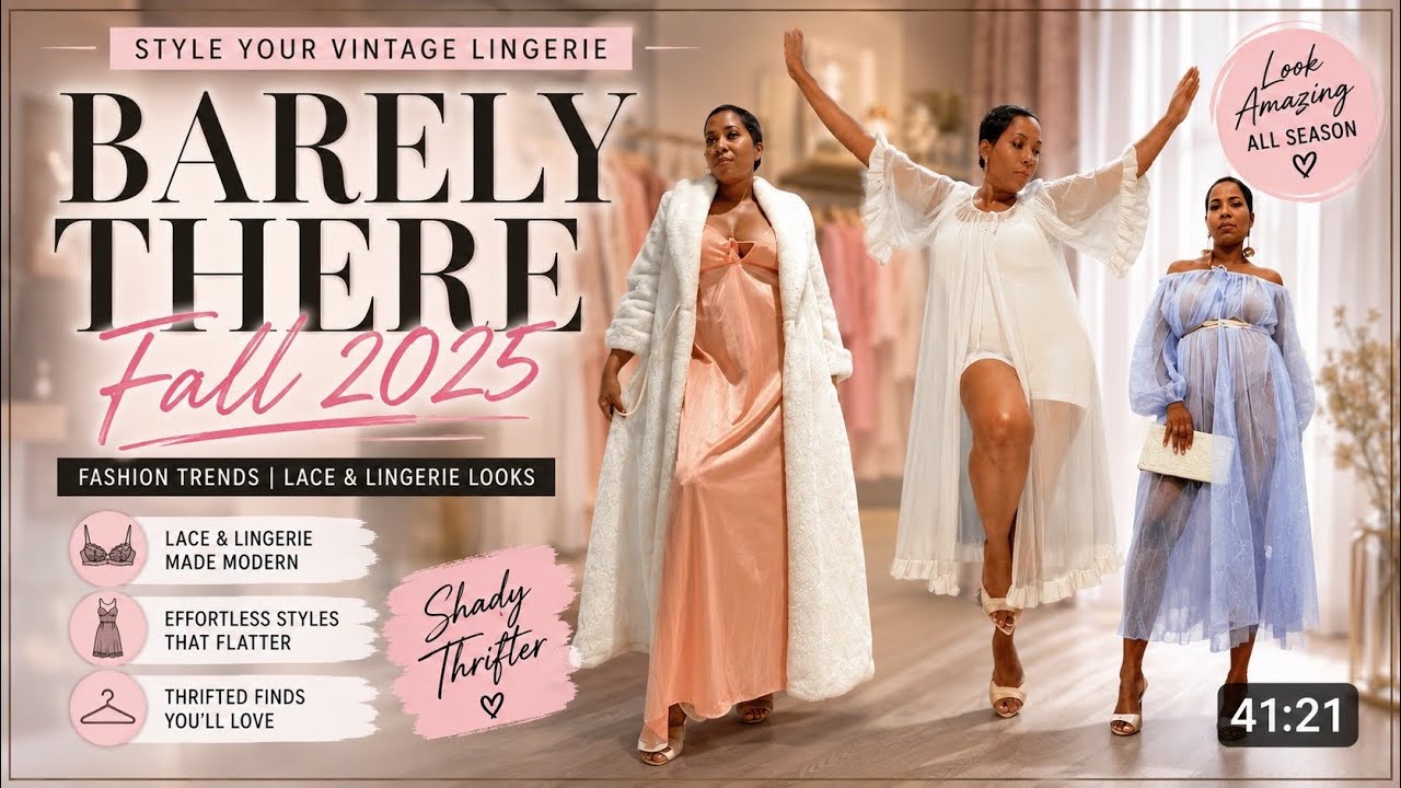 Модный тренд осени 2025 года Barely There | Кружево и нижнее белье в сочетании с винтажными вещам...