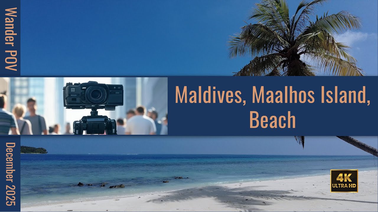 [4K] Maalhos Beach Immersive Experience | Maalhos Island, Maldives Walking Tour