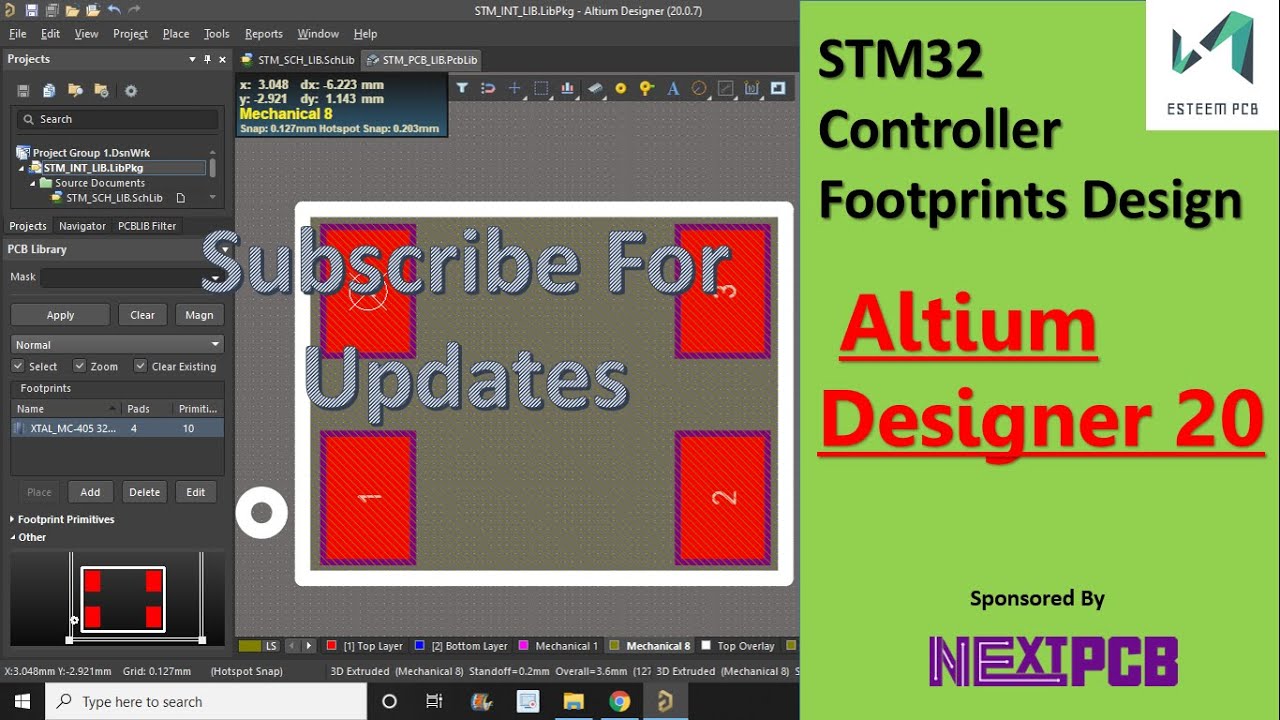 Altium Designer 20 Tutorial: Footprint Design for STM32