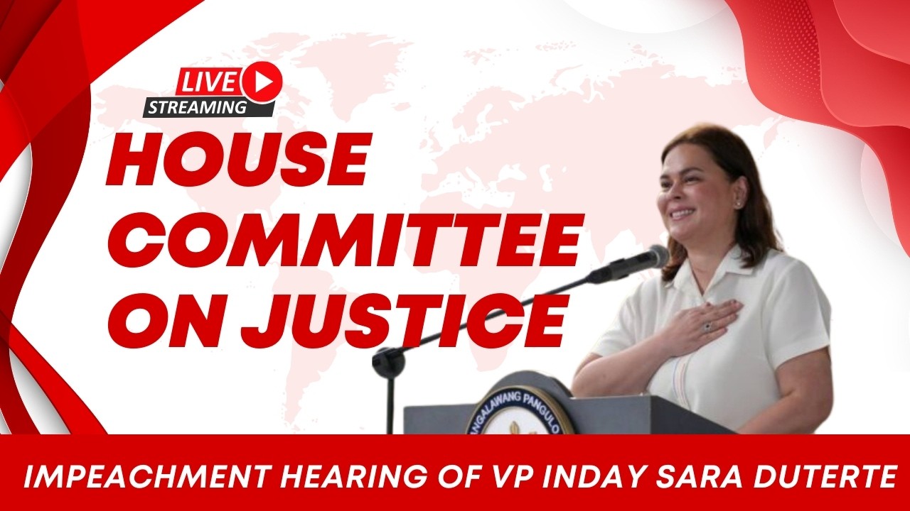 [MARCH 18 2026]COMMITTEE ON JUSTICE'S IMPEACHMENT HEARING OF VP INDAY SARA DUTERTE