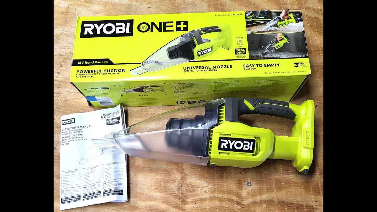 Ryobi 18v Hand Vac "Power Away Dirt" model# PCL705 (S10-E12) 