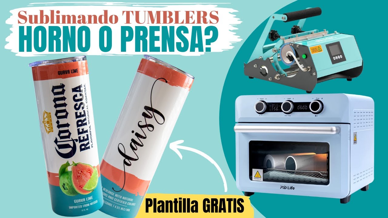 ¿Cual es Mejor para Sublimar Tumblers?¿Horno o Prensa? Como Sublimar Termos y Skinny Tumblers