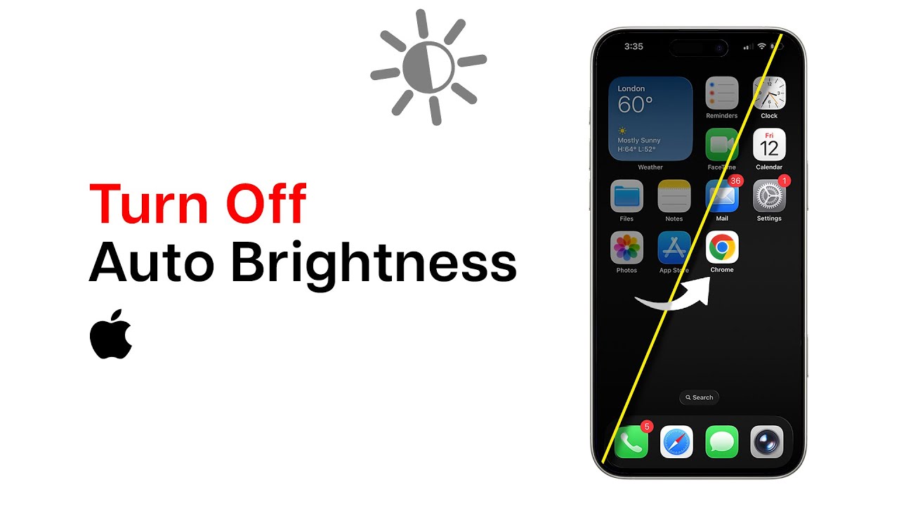 Как отключить автоматическую яркость на iPhone?