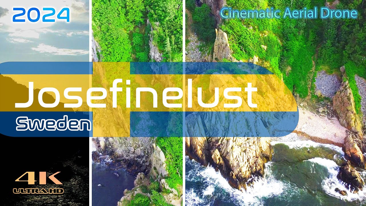 Josefinelust From Above - Sweden - Kullaberg - Scenic Cliffs & Ocean Waves - 4K Aerial - June 2024