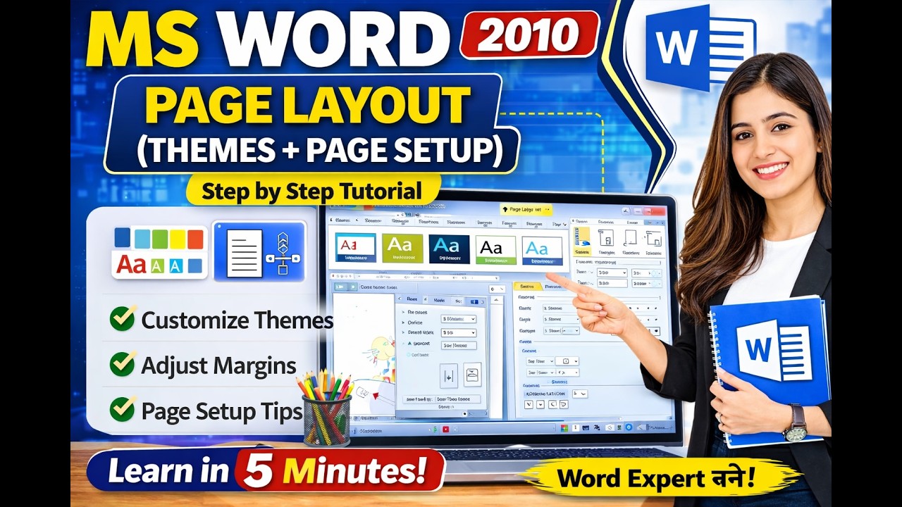 MS Word Page Layout (Themes + Page Setup) Tutorial | Step by Step in Hindi
