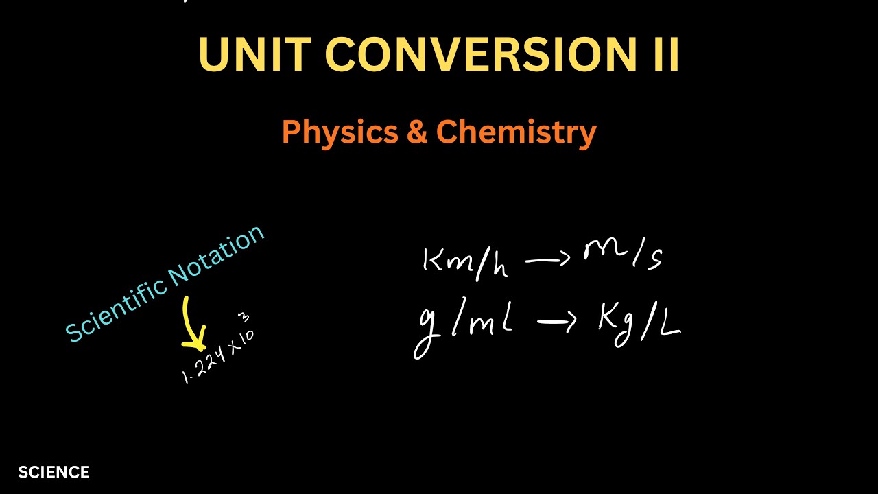 Unit Conversion Part 2 | Dimensional Analysis & Compound Units - Physics, Chemistry