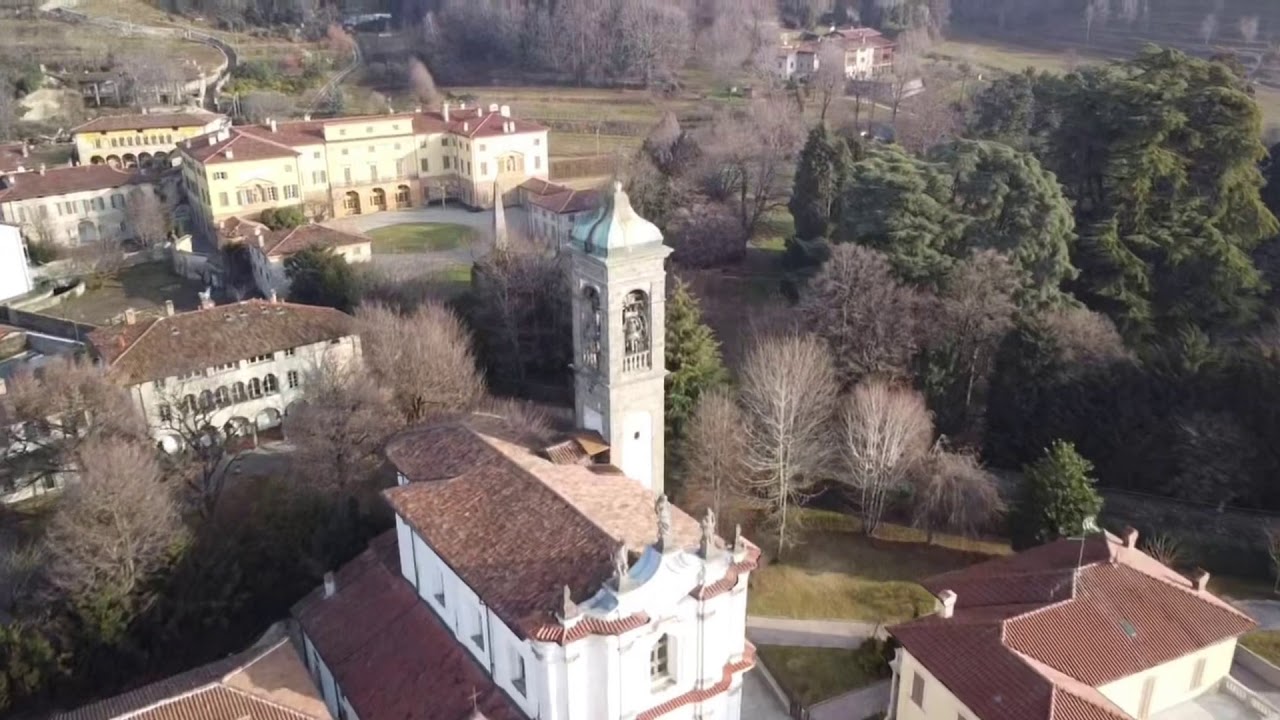 Chiesa di Sombreno ripresa col drone