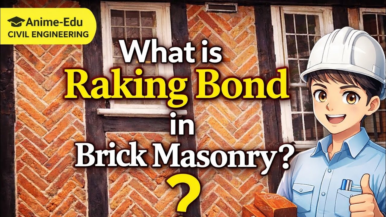 What is Raking Bond in Brick Masonry? // Diagonal Brick Bond // Herringbone Bond //
