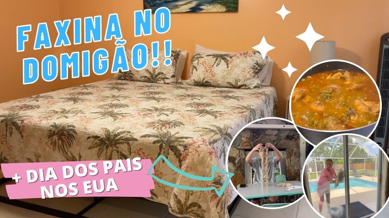 FAXINA EM PLENO DOMINGO NOS EUA NUMA CASA NOVA | ALMOÇO GALINHA CAIPIRA COM QUIABO NA CASA DA SISTER