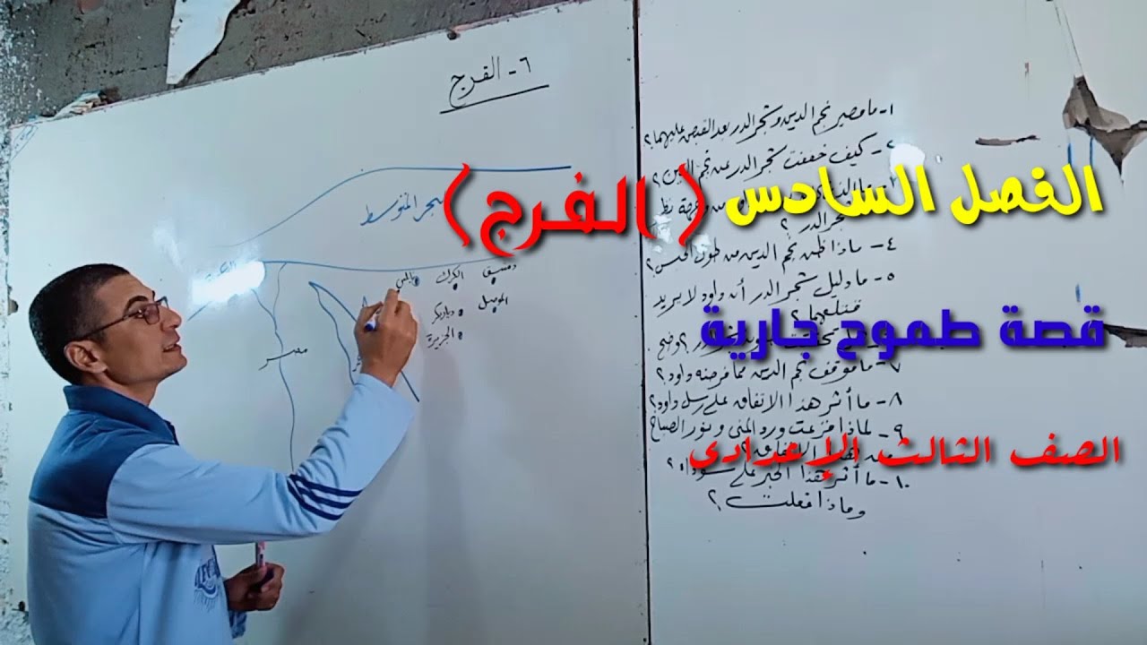 قصة ( طموح جارية ) ـ شرح الفصل السادس: ( الفرج ) ـ الصف الثالث الإعدادي .