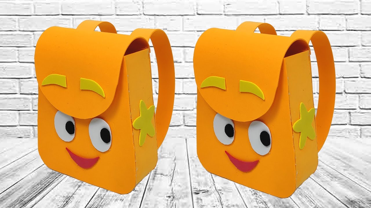 DIY School Bag With Paper | Backpack Origami | Back to school | School Crafts And Hacks