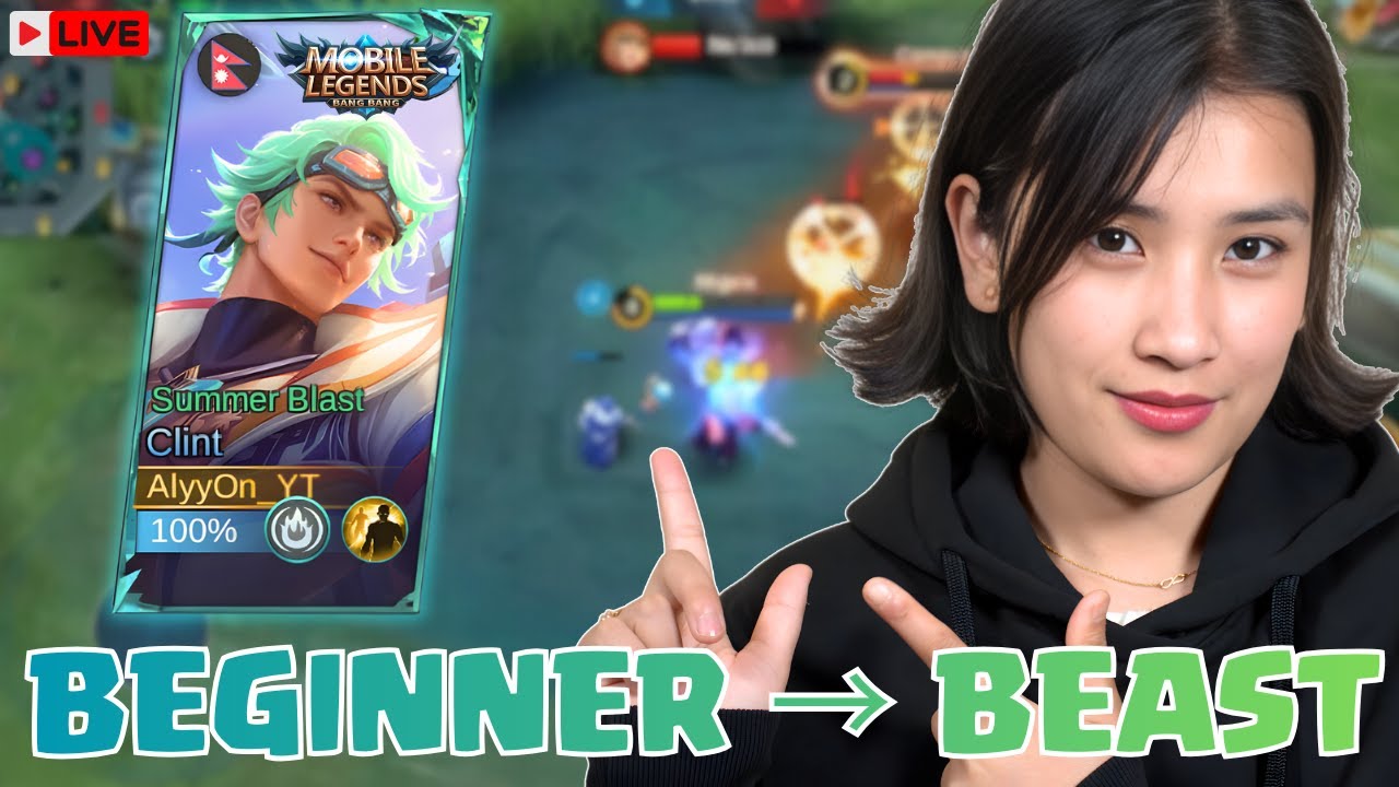 BEGINNER to BEAST Clint Gameplay 🔴 | Mobile Legends LIVE Rank Push | With AlyyOn