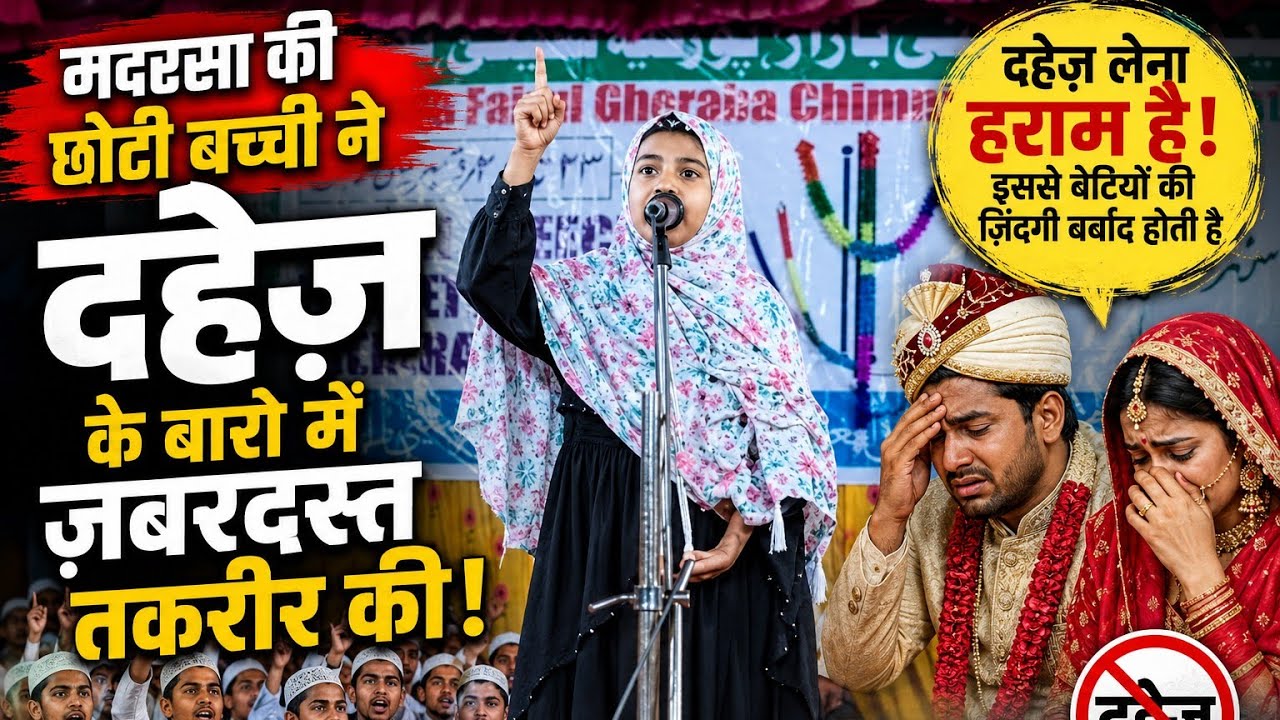 Madrasa Faizul Ghoraba Salana Anjuman ki taqurir Dahez ke bare  taqurir Afifa Maryam ki taqurir 