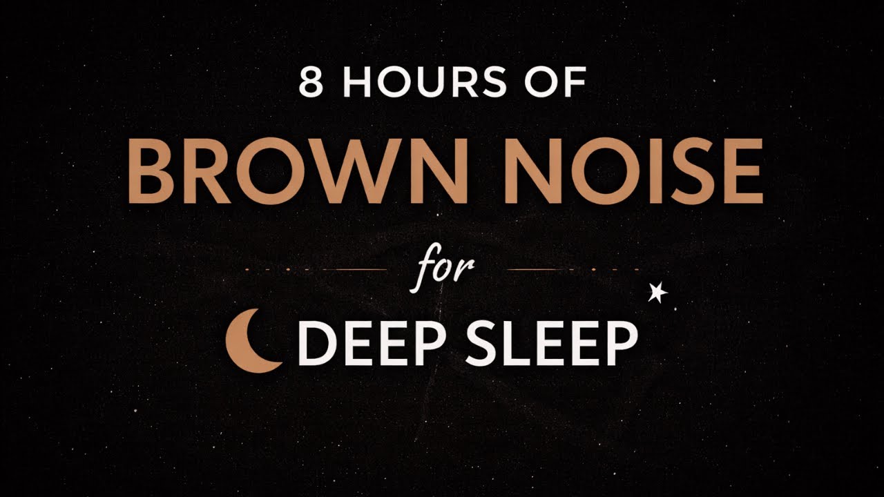 8 Hours of Brown Noise for Deep Sleep 🖤 | Black Screen