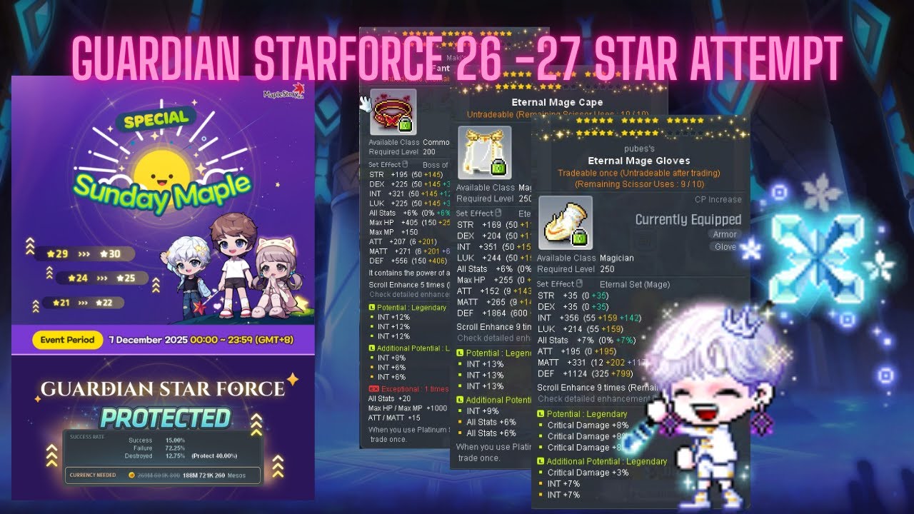Guardian StarForce Tapping (1.7T Meso) -  26 Star Attempt