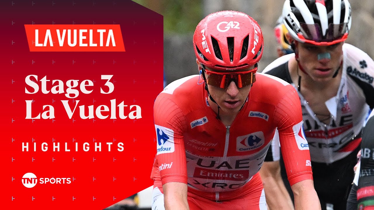 SUDDEN HAILSTORM STOPS RACE 🫣 | Men's La Vuelta Stage 3 Race Highlights | TNT Sports Cycling