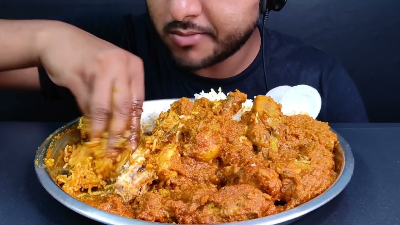 Very Spicy Chicken Curry Eating With Rice | Drumstick Chicken Curry Eating | @BhukkhadBoy