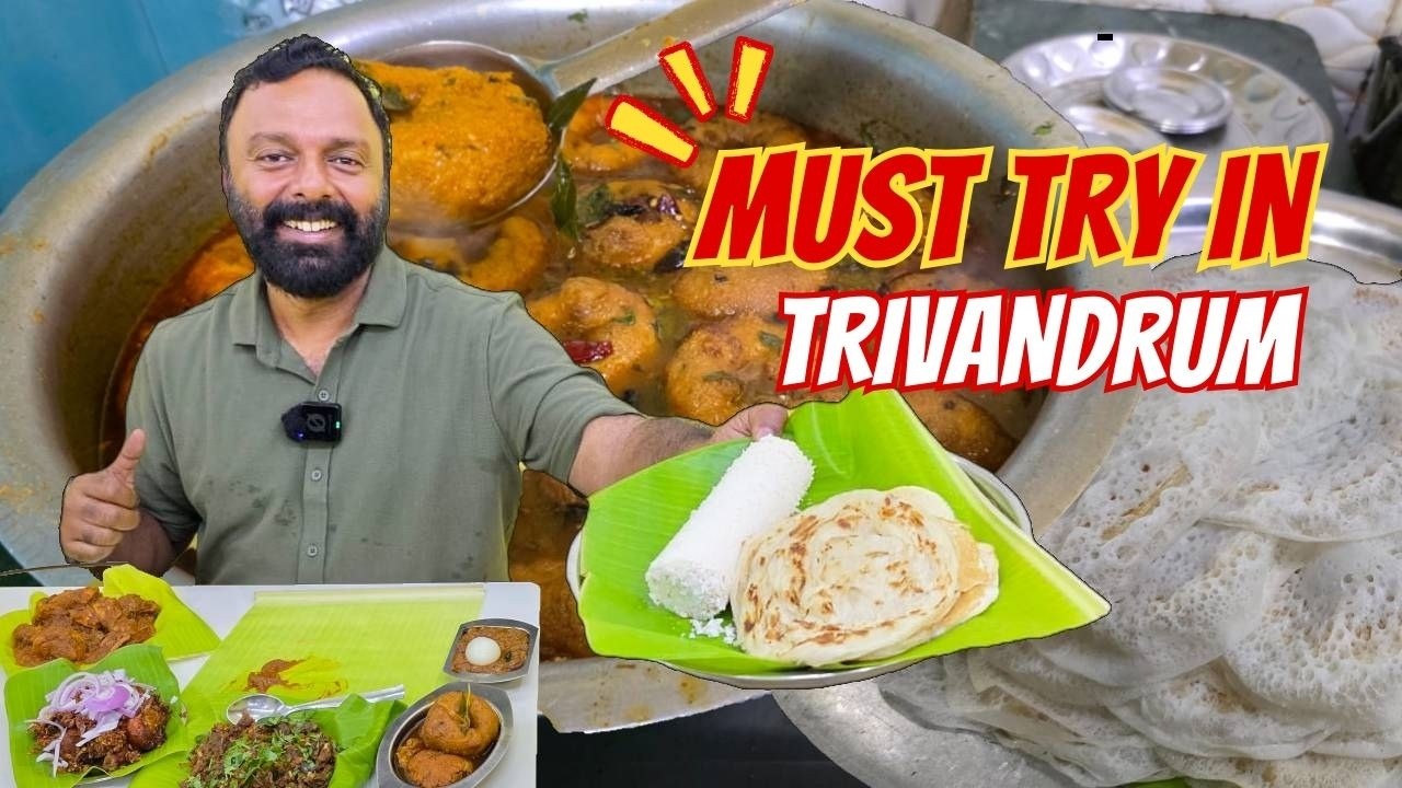 രാത്രി ഫുഡ് Paradise in Trivandrum | Thattu Dosa, Rasa Vada, Chicken Porichathu, Beef Fry 😋