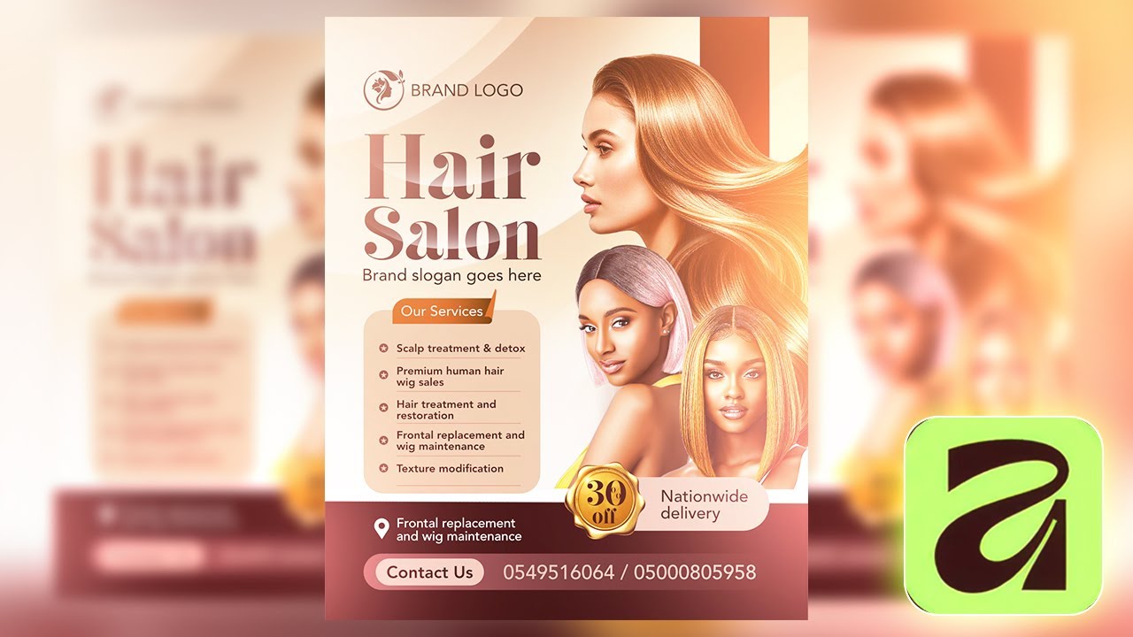 High End Beauty Flyer Design In Affinity | Step By Step