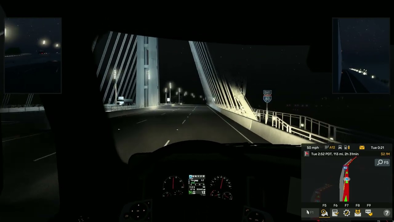 American Truck Simulator #8 San Francisco-Stockton Waste Paper (No music, chill driving)