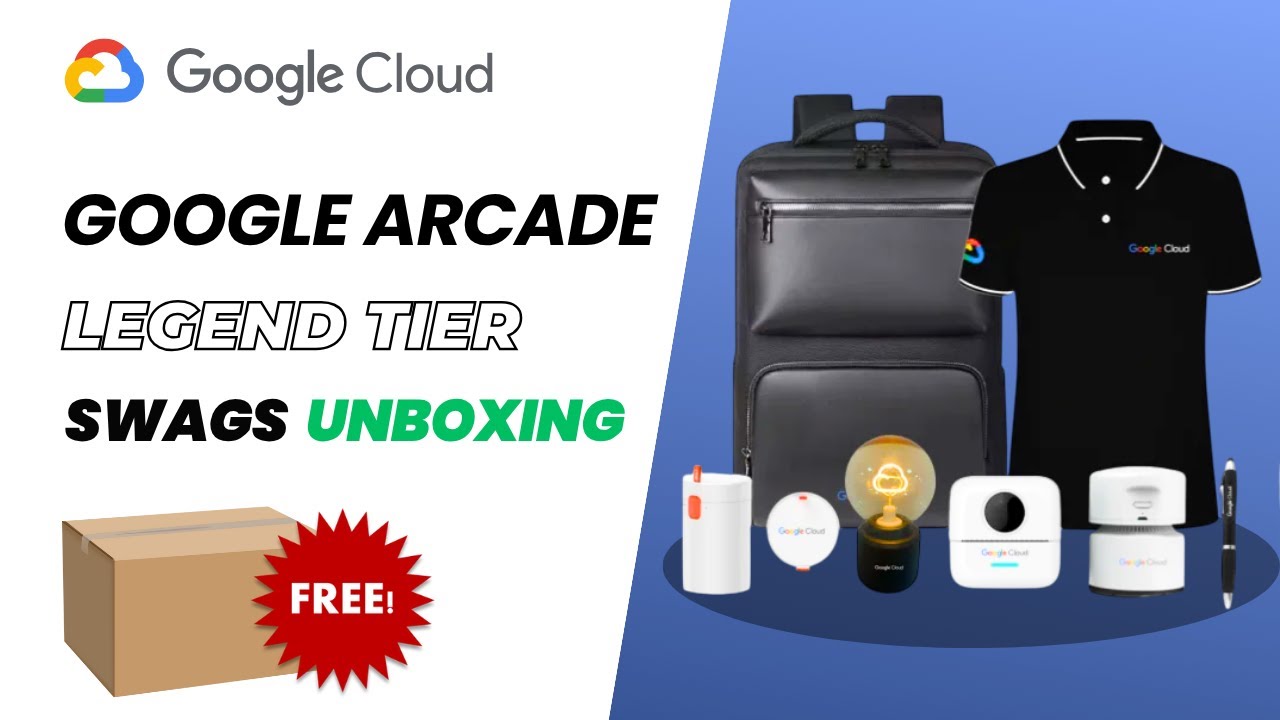 Free Google Arcade 2025 Legend Tier Swags Unboxing | The Ultimate Swags |  #googlecloud #googleswags