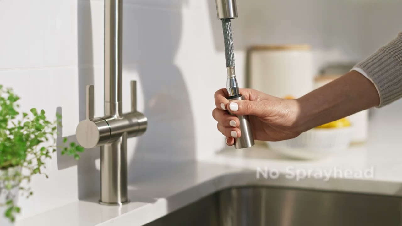 The Amalfi™ Two Handle Pull-Down Kitchen Faucet Offers Precision Control and Effortless Function