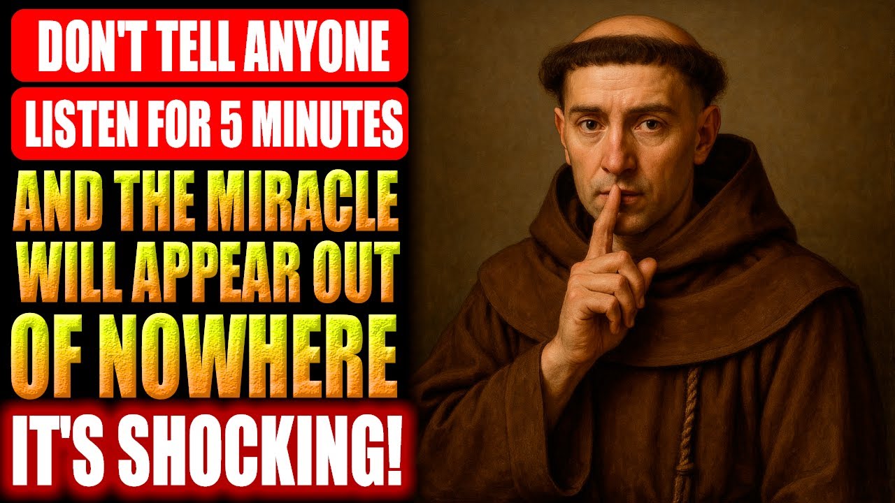 DON'T TELL ANYONE! JUST LISTEN AND SEE THE MIRACLE APPEAR OUT OF NOWHERE! ST. ANTHONY