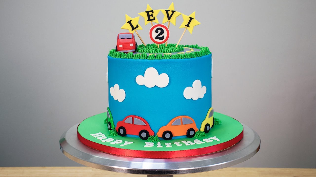Simple and Easy Boys Car Cake