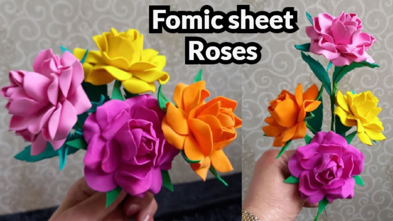How to make Flowers with Fomic sheet/ Handmade flowers/ #flowermaking #diy