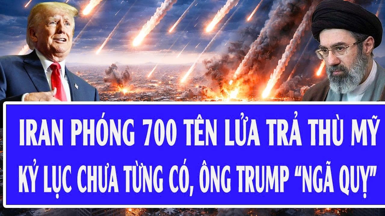 Trực tiếp Mỹ - Iran 16/3:Iran phóng 700 tên lửa trả thù Mỹ, kỷ lục chưa từng có, ông Trump “ngã quỵ”